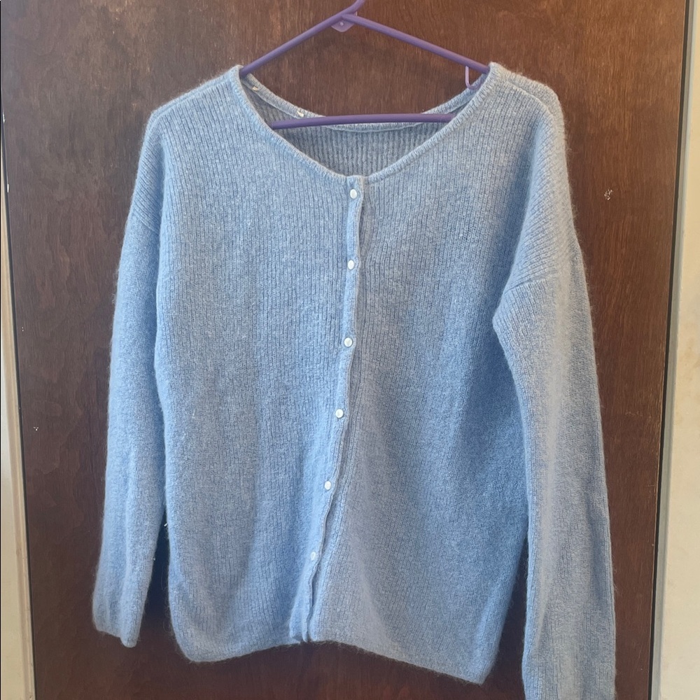 Sezane Gaspard bleu pastel cardigan size XS
